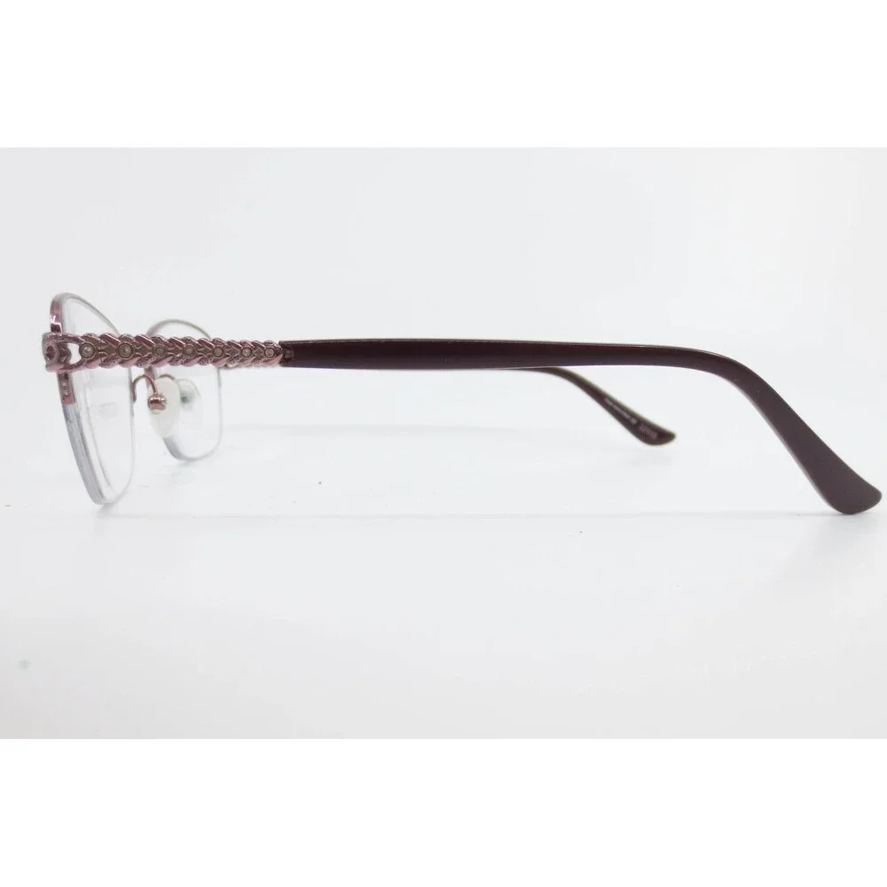 Port Royale Tess C2 Burgundy Semi Rimless Eyeglass Frames 51-18-135